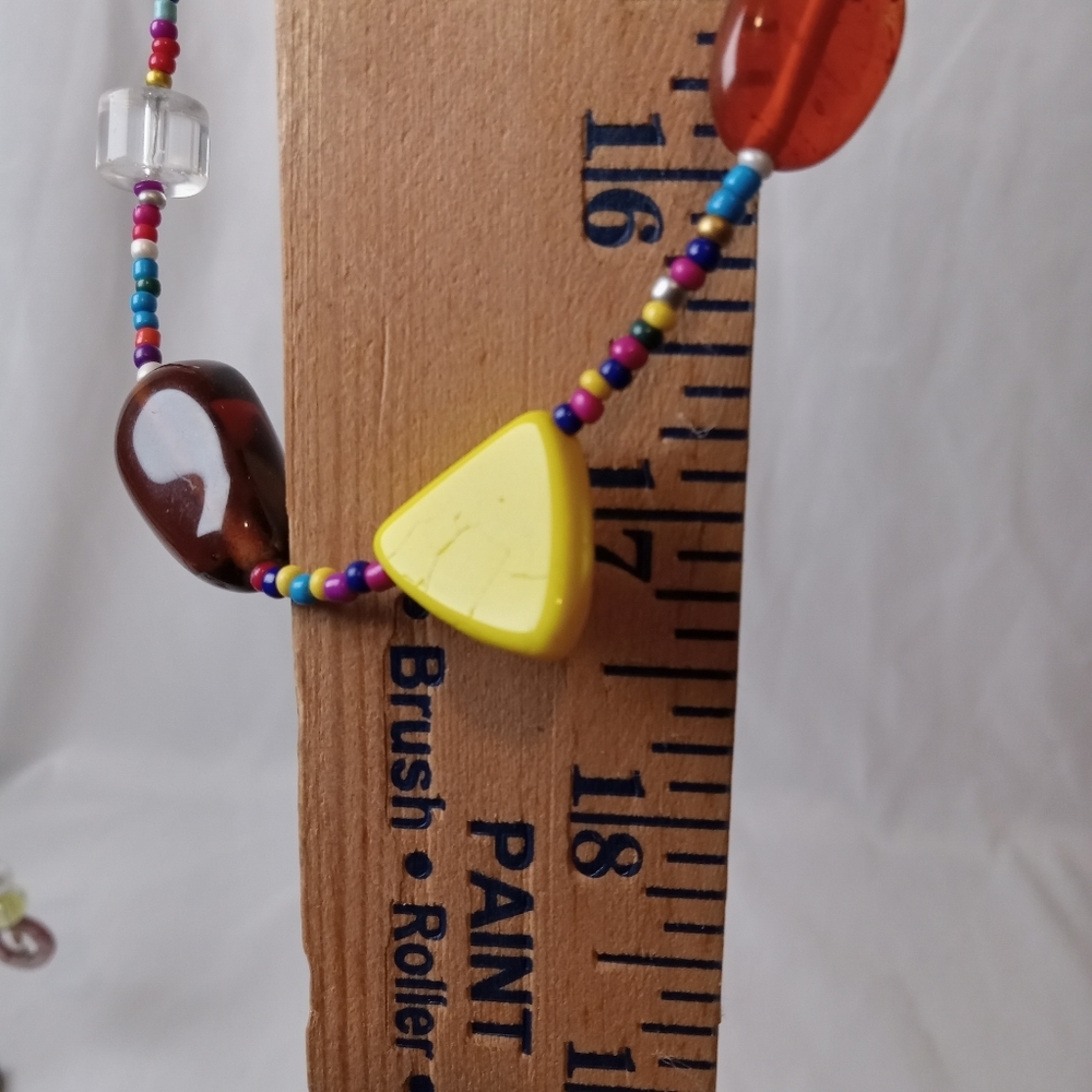 Hand Crafted Multicolor Beaded Necklace Set - Picture 13 of 15